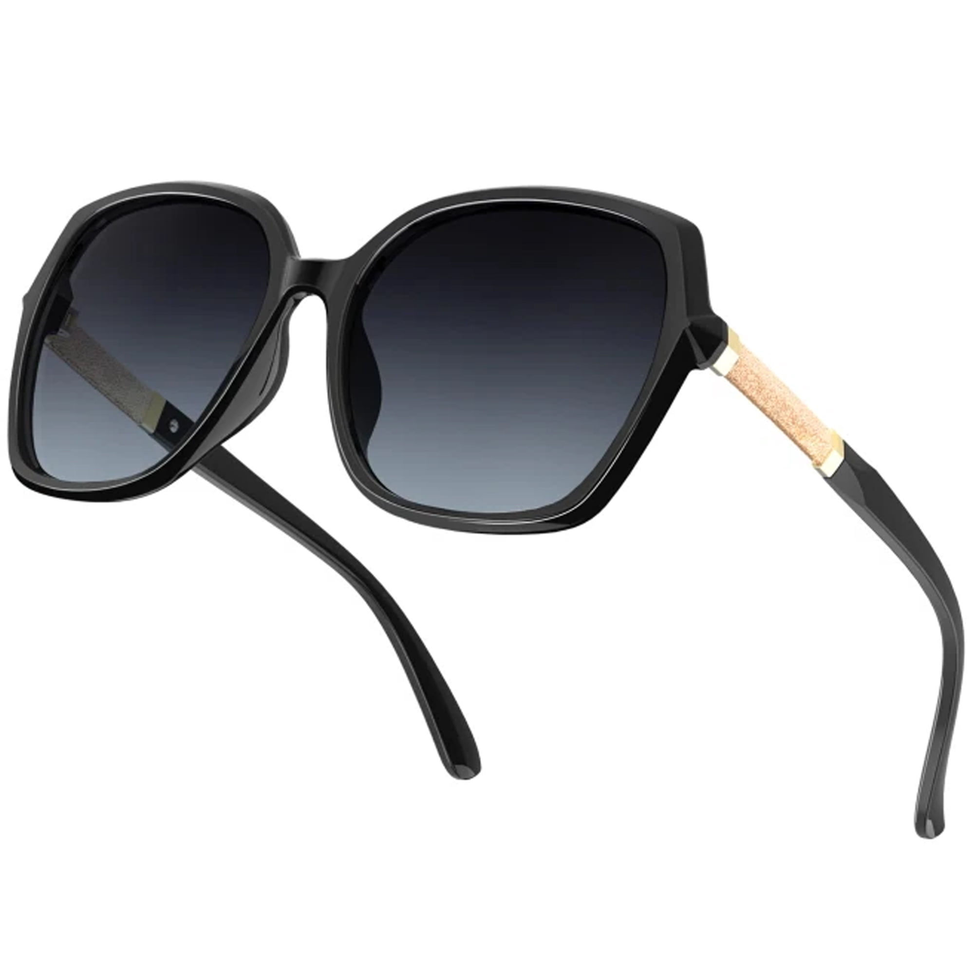 Foster Grant Women's Black Rectangle Sunglasses H04 - Walmart.com