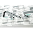 thumbnail image 4 of Kingston Brass KS8051DKL Kaiser Two-Handle Wall Mount Roman Tub Faucet, Polished Chrome, 4 of 7