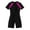 #27Purple Pink, variant on Women's Boyleg One Piece Rash Guard with Built in Bra Zip Front UPF 50+ Short Sleeve Full Body Surfing Purple Pink 2XL