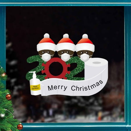 

RBCKVXZ Christmas Indoor Outdoor Decortions Clearance Personalized Survival 2020 Christmas Decoration Family DIY Stickers Christmas Giftss