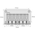 thumbnail image 2 of 78MM Metal Fixed Hardtail Saddle Bridge Top Load Guitar Tailpiece for 6 String Fender Strat Tele Electric Guitar,, 2 of 5