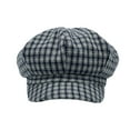 thumbnail image 4 of WITHMOONS Houndstooth Newsboy Cap - Wool 8 Panel Cabbie Baker Boy Hat Plaid Check Beret LDG1565 (Black), 4 of 4