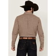 thumbnail image 4 of Blue Ranchwear Men's Euclid Plaid Print Long Sleeve Snap Western Shirt Tan Medium, 4 of 4