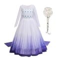 thumbnail image 5 of Vestido de princesa Elsa de Disney para niñas, disfraz de Frozen de manga larga para cumpleaños de niños, disfraz elegante para fiesta de carnaval 2024, 5 of 5