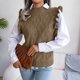 thumbnail image 5 of Suéter de cuello alto para mujer, camiseta holgada lisa de moda, blusa de lentejuelas de manga corta, blusa informal de cuello redondo para mujer, 5 of 8