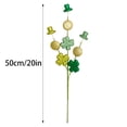 thumbnail image 3 of FeiFu St. Patrick's Day Decorations Picks Glitter Foam St. Patrick's Day Clover Picks Tree Topper Decorative Green for Basket DIY Art Wreaths, 3 of 9
