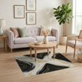 thumbnail image 3 of ODIKA Abstract Asymmetrical Cream Balance Fluid Grey Tan for Home Office, Gaming Room, Under Desk, Non-Slip Chair-Friendly, 3 of 7