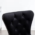 thumbnail image 7 of Black Velvet Chairs with Decorative Back Ring / Distinctive Seating for Decor, 7 of 7