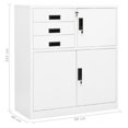 thumbnail image 4 of vidaXL Office Cabinet White 90x40x102 cm Steel, 4 of 5