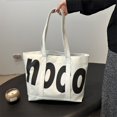 thumbnail image 3 of Bolso Mano Con Letras A La Compras Gran Capacidad Cuero PU para Mujer, 3 of 9
