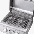 thumbnail image 5 of Monument Grills Portable 2-Burner Tabletop Propane Gas Grill with Locking Clearview Lid, Stainless Steel, 5 of 9