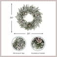 thumbnail image 5 of Northlight Pine Cones and Berries Flocked Rosemary Small Artificial Christmas Wreath - 20" - Unlit, 5 of 9
