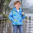 thumbnail image 4 of Aideaone Toddler Boys Girls Rain Jackets Waterproof Hooded Lightweight Kids Raincoats Windbreakers 2-8T, 4 of 8