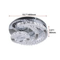 thumbnail image 2 of Modern Crystal Moon Shaped Ceiling Light Fixture LED Chandelier Bedroom Lamp 43W, 2 of 15