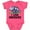 Retro Heather Pink, variant on Inktastic Girl Dinosaur I Love Dinosaurs Girls Baby Bodysuit