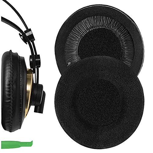 Geekria Comfort Velour almohadillas de repuesto compatibles con AKG K240, K240S, K240 Studio, K240 MKII, K241, K270, K271, K272 Auriculares Almohadillas, Auriculares Almohadillas de reparación de almo