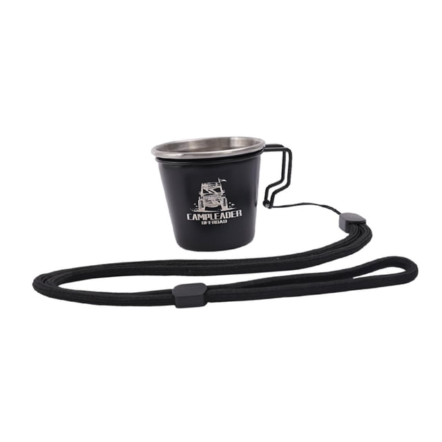 Taza de camping con asa, de acero inoxidable, portátil, para café o té. Estilo B