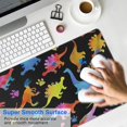thumbnail image 4 of Long Mouse Pads for Desk,Colorful Dinosaurs Colorful Paws Pattern Desk Mats on Top Of Desks, Desk Mouse Pad Extra Large with 3mm Non-Slip Base and Stitched Edge for Gaming,Office,Work,Home 31.5"x11.8", 4 of 6