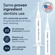 Auraglow Teeth Whitening Kit with LED Light, 35% Carbamide Peroxide Gel, 20+ Whitening Treatments, (2) 5mL Whitening Gel Syringes