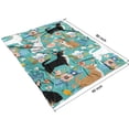 thumbnail image 4 of Chihuahua and Flower Florals Blanket,Comfortable Soft Flannel Throw Blanket,All Season,Warm Lightweight Blankets for Sofa Bed Couch Living Room Chair,60"x80", 4 of 4