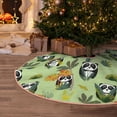 thumbnail image 5 of Xecao Cute Panda Bear In Greenery Forest Pattern Christmas Tree Skirt Round Xmas Tree Mat Base Cover for Holiday Home Decorations-36", 5 of 6