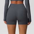 thumbnail image 5 of JIUWEN Gym Shorts Women Crossover Biker Shorts High Waisted Spandex Workout Yoga Booty Shorts with Pockets-Dark Gray-Xl,Gym Shorts Women,Butt Lifting Shorts,Booty Shorts, 5 of 9