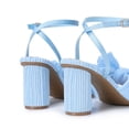 thumbnail image 3 of Sandalia DREAM PAIRS DWUMHS2504 Azul Tacón de 7.5 cm Moño Punta Abierta, 3 of 7