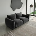 thumbnail image 1 of The Magic Home 2-Seater Floor Modular Chenille Sectional Sofa, Black, 1 of 12