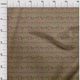 thumbnail image 2 of oneOone Silk Tabby Fabric Stripe|Leaves & Floral Block Printed Craft Fabric BTY 42 Inch Wide, 2 of 4