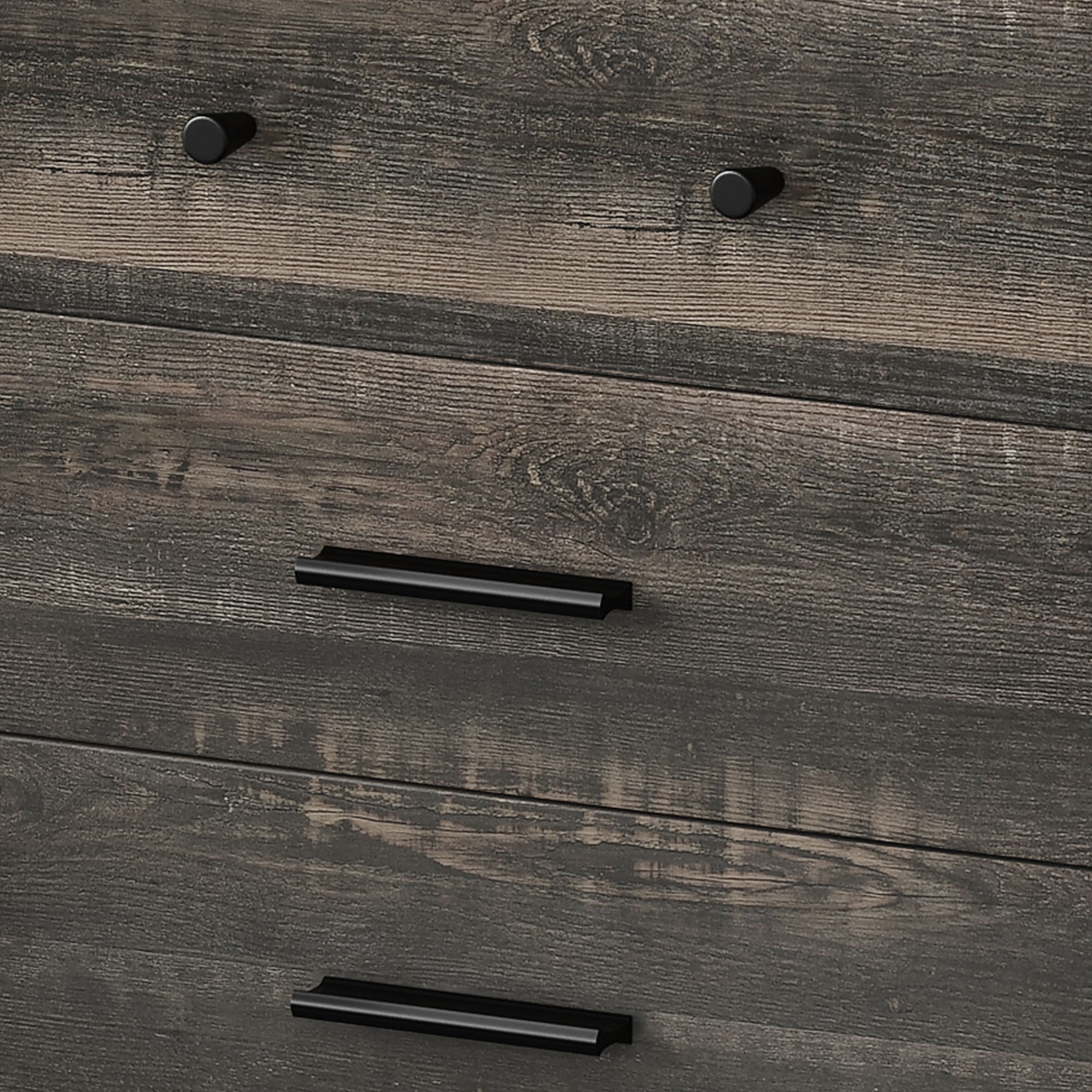 Uforic 6-Drawer Horizontal Dresser for , Wood Chest of Drawers, Dark Oak
