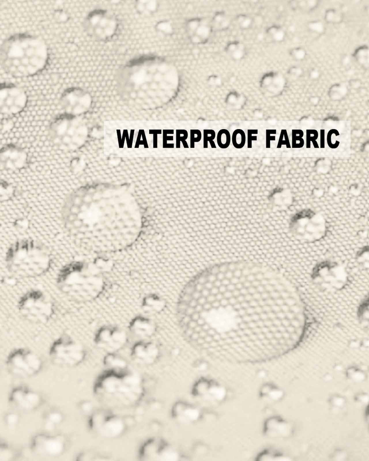 Pack of 2 Outdoor Pillow Covers, Cream Solid Color Waterproof Square Throw Pillowcase Cushion Decorative Pillow Covers for Couch Patio Tent, 18x18 in