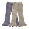 thumbnail image 7 of CSCHome Baby Kids Knit Flare Pants for Girls Cute Workout Dancing Yoga Casual Toddler High Waisted Bell Bottoms Leggings, 7 of 7