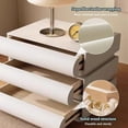 thumbnail image 6 of Modern Leather Bedside Table, Nightstand with 3 Drawers, Floor Standing Night Stand, No Installation Required (White), 6 of 7