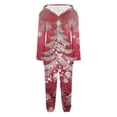 thumbnail image 6 of QATAINLAV Christmas Adult Onesie Pajamas Cute Fleece Hooded Jumpsuit Winter Warm Long Sleeve Sleepwear Xmas Gifts, Red, M, 6 of 7