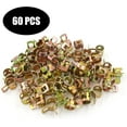 thumbnail image 4 of 60 Pcs 5mm ID Spring Band Type Clamps, 3/16" Fuel Hose Clamps Fasteners, Golden Spring Hose Clip for Fuel Hose Line Water Pipe Air Tube Silicone Hose, 4 of 13