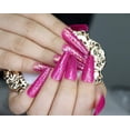 thumbnail image 4 of Extra Long Coffin Press on Nails Ballerina Shape Fake Nails Bling Glitter Glue on False Nails for Women & Girls (Fuchsia) White Fuchsia, 4 of 4