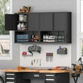 thumbnail image 2 of Metal Garage Cabinets, Lockable Storage Cabinet, Metal Cabinet with Open Storage, Upper Tool Cabinet for Basement, Wall Mounted Cabinets for Shop, 2 of 9