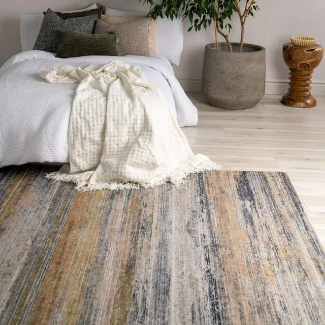 Rug Branch Emir Collection Modern Abstract Water-Repellent Area Rug