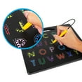 thumbnail image 3 of PicassoTiles 2-in-1 Magnetic Drawing Board 12x10 Inch Bead Pad with Alphabet & Math, STEM Educational Learning Toy, Reusable Erasable Writing Tablet for Kids, 3 of 8