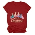 thumbnail image 6 of UngA Christmas Shirts for Women Merry and Bright Shirt Xmas Holiday Tshirt Christmas Lights Tee Tops Christmas T-Shirts for Women (Red,XL), 6 of 6
