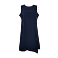 thumbnail image 4 of ClodeEU Women's Sleeveless Round Neck Dress,Casual Summer Tank Mini Vacation Sundress Dress Navy,Womens Plus XL, 4 of 6
