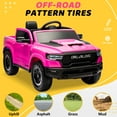 thumbnail image 5 of RAM 1500 Ride on Car Toy for Kids, 12V Powered Ride on Truck Toy with Remote Control, 4 Wheel Suspension, Safety Belt, Music, Bluetooth, LED Lights, Electric Cars for 3-5 Yrs Boy Girl, White, 5 of 6