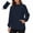 #06 Navy 【Mix, Match & Rotate: Stock Up on Daily Colors】, variant on Women's Relaxed Fit Long Sleeve Hooded Jacket With Pockets And Zipper Closure Solid Color Soft Lightweight Windproof Water Repellent Casual Daily Wear | CSEONE,Army Green L