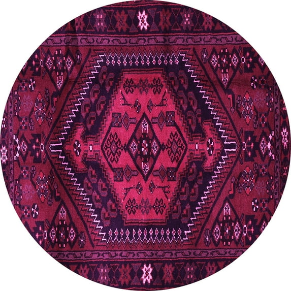 Ahgly Company Indoor Round Persian Pink Traditional Area Rugs, 7' Round