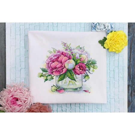 UPC: 4627128736282 | Cross-stitch Kit Tender Aroma SA-032 Needlework Pink Flowers MP Studia