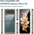 thumbnail image 2 of Crystal Clear Case for Samsung Galaxy Z Flip 4 5G 2022,Slim Thin Soft TPU Bumper & Hard PC Back Shockproof Scratch Resistant Protective Phone Case for Samsung Galaxy Z Flip 4 5G (Transparent Gray), 2 of 16