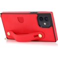thumbnail image 6 of for iPhone 12 Mini Wallet Case for Women,Removable Adjustable Strap Crossbody Card Holders Cover Neck Strap Lanyard Purse Shoulder Strap w/Kickstand Purse Case for iPhone 12 Mini KB Red, 6 of 14