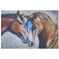 thumbnail image 1 of EREHome Ensemble de 2 Napperons Vintage Cheval Couple Assiette Protecteur 12x18 Pouces, 1 of 5