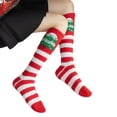 thumbnail image 5 of hirigin Christmas Women Knee High Socks Soft Fluffy Coral Fleece Casual Tube Socks High Stockings, 5 of 8