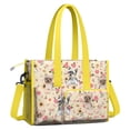 thumbnail image 2 of Teacher Tote Bag,Yorkie with Pioneer Flower Teacher Utility Tote Bag,Large Work Tote Bags for Women with Multiple Pockets,Top Zipper Closure,13.8x10.6x6.7 Inch, 2 of 5